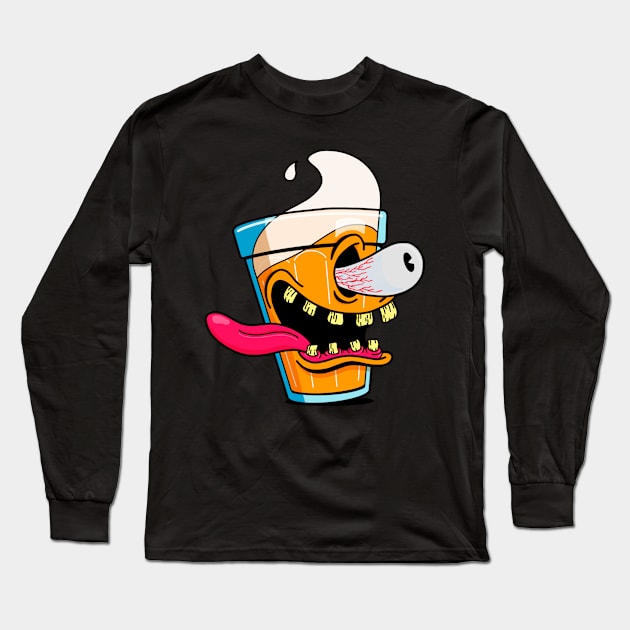 Beer monster Long Sleeve T-Shirt by ogeraldinez